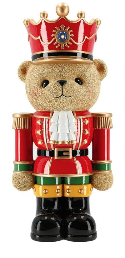 NUTCRACKER BEAR POLY B/O MULTICOLOR LED | 263015