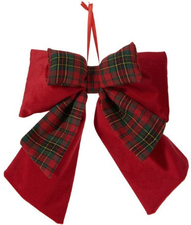 BOW RED CHECK PATTERN 24X32CM | AAE448270