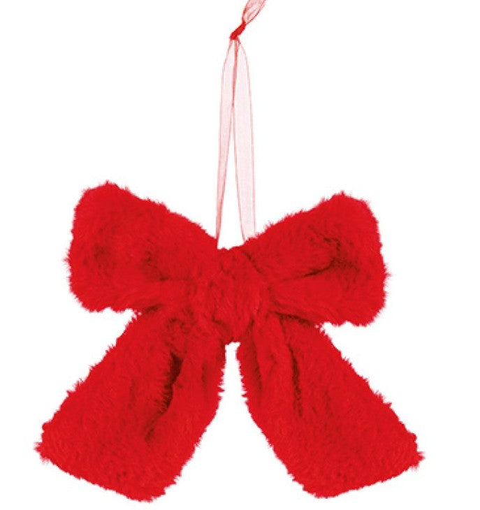 17CM FUR RED BOW | AC251552R