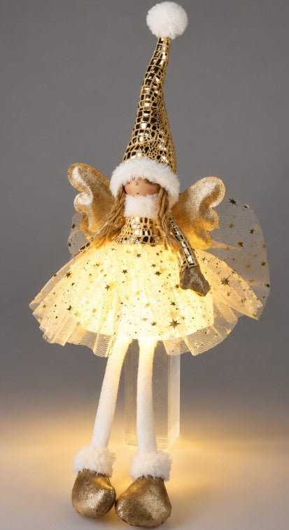 ANGEL GIRL W LED 60CM GOLD | AMA000520