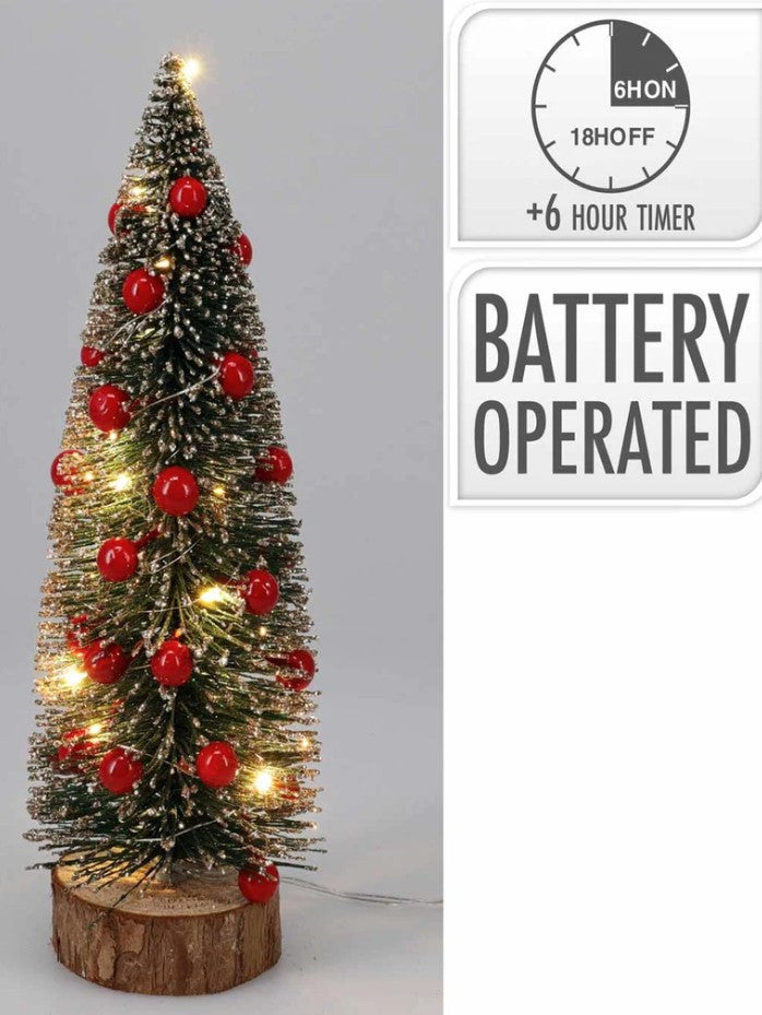 TREE 15LED 30CM GOLD GLITTER | AMZ143470