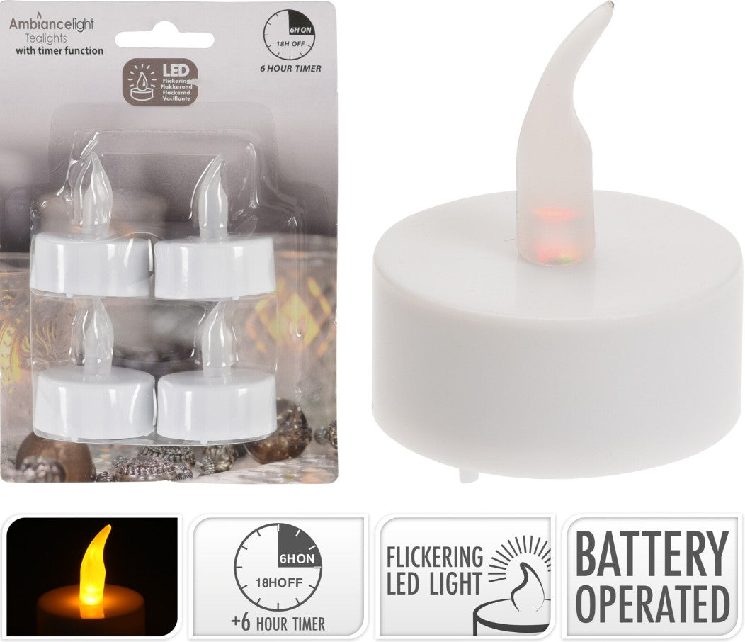TEALIGHT WITH LED SET OF 4PCS | AX5991400