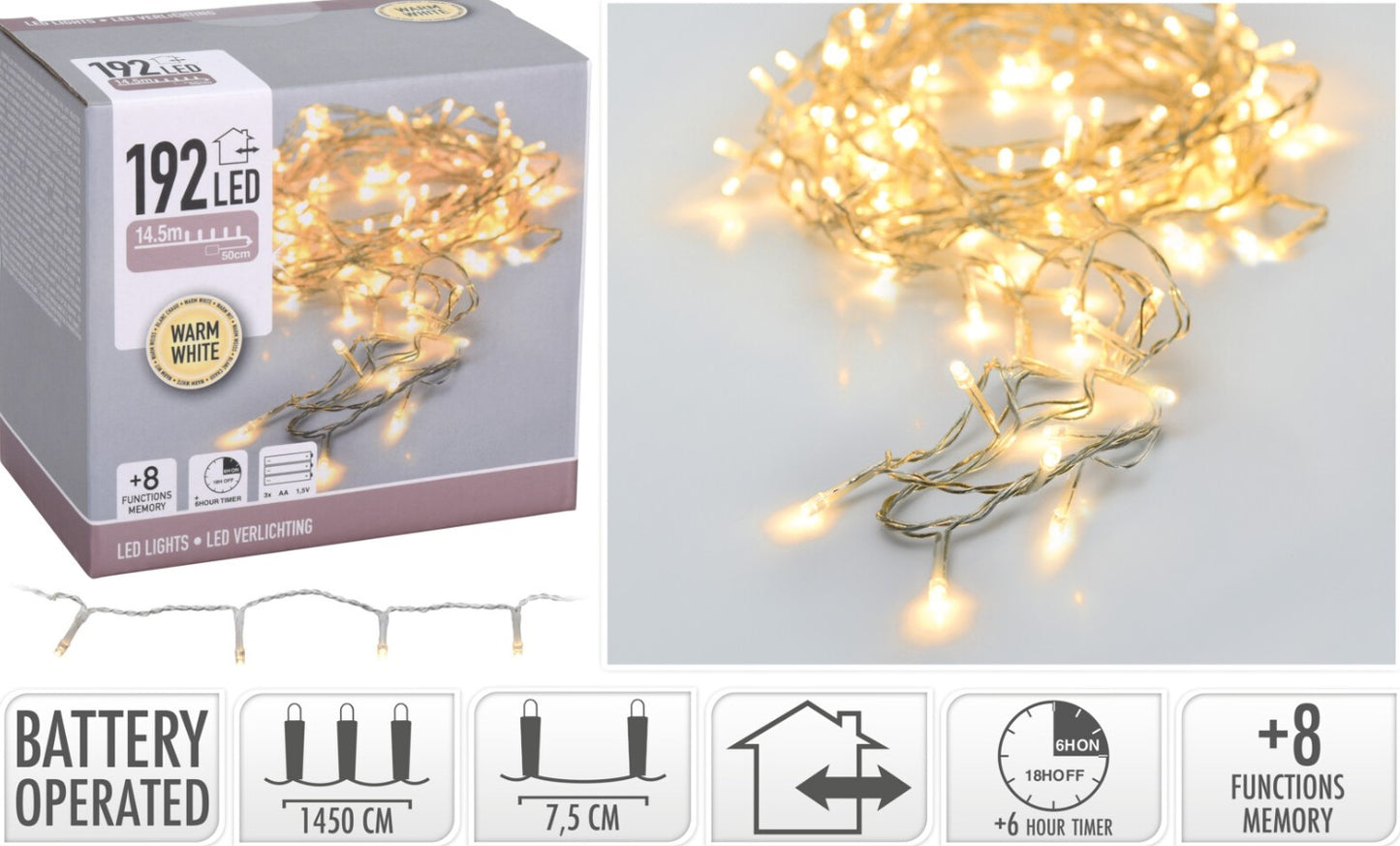 LED LIGHTS 192 BO WARM WHITE | AX9810460