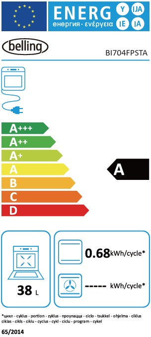 BELLING BUILT UNDER DOUBLE OVEN STAINLESS STEEL | BI704FPSTA