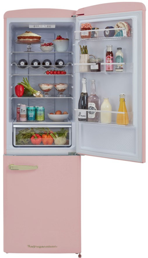 CDA FREESTANDING FRIDGE FREEZER 60:40 ROSE | CDAFLORENCETROSE