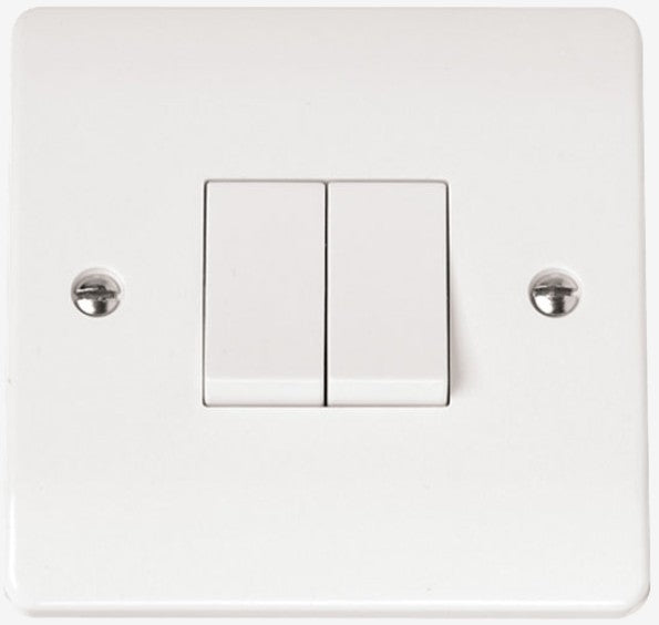 2 GANG 2 WAY 10A SWITCH MINIGRID PLATE | CMA012