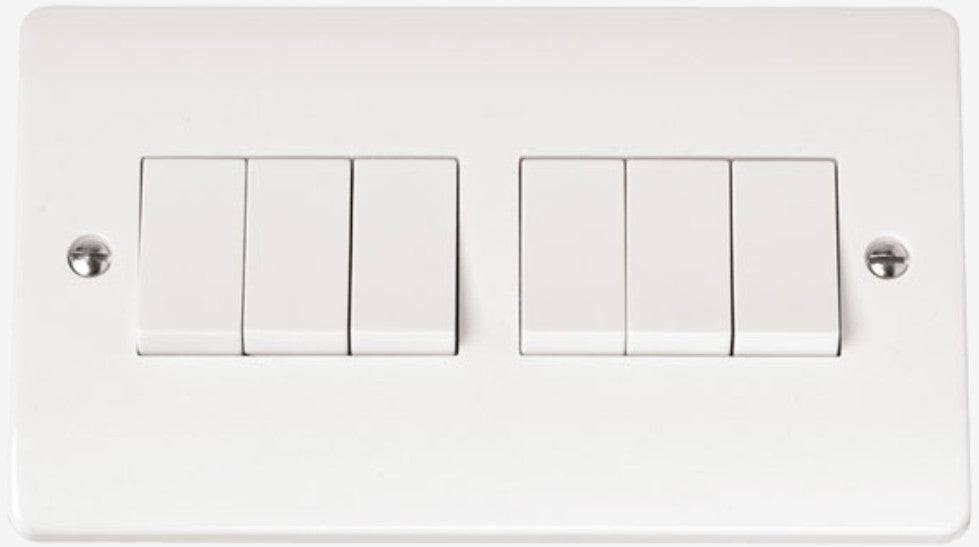6-GANG 2-WAY 10A PLATE SWITCH | CMA105