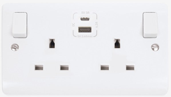 2G 13A TYPE A&C USB SKT 4.2A OB ROCKER | CMA786