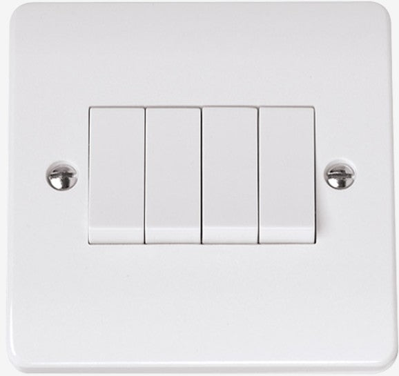 4 GANG 2 WAY 10A SWITCH PLATE | CMA9014