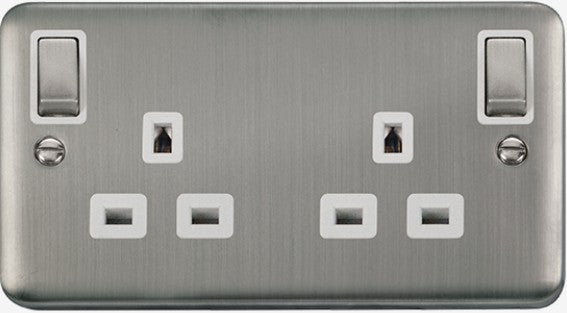 2 GANG 13A SWITCHED SOCKET OUTBOARD | DPSS1836WH