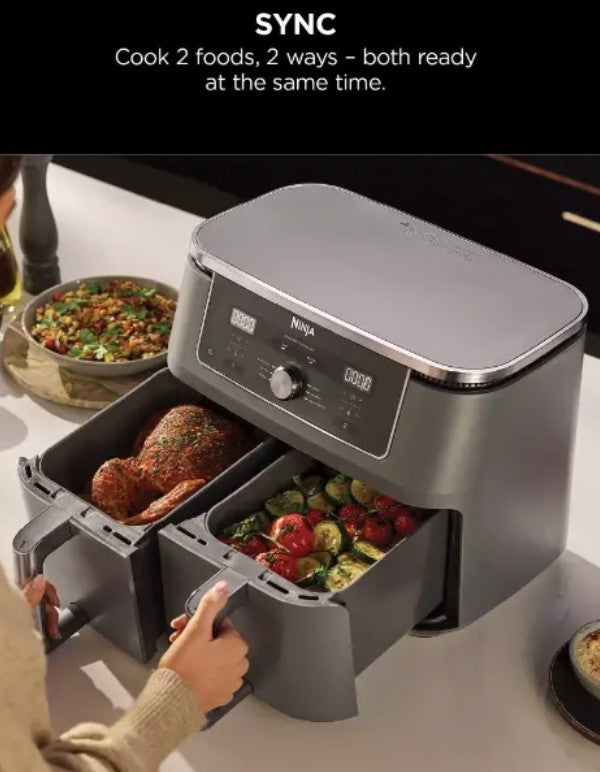 NINJA MAX 6-IN-1 DUAL ZONE AIR FRYER 9.5L | DZ400UK