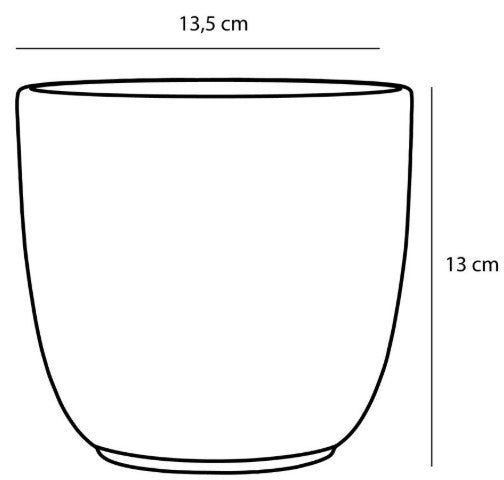 TUSCA POT ROUND GREEN - H13XD13.5CM | EDEL1051611