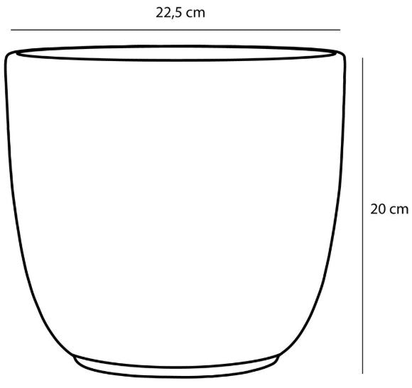 TUSCA POT ROUND GREEN - H20XD22.5CM | EDEL1051615