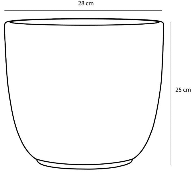 TUSCA POT ROUND GREEN - H25XD28CM | EDEL1057292