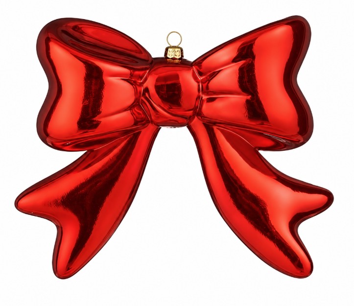ORNAMENT BOW RED - L20XW6XH20CM | EDEL1197835