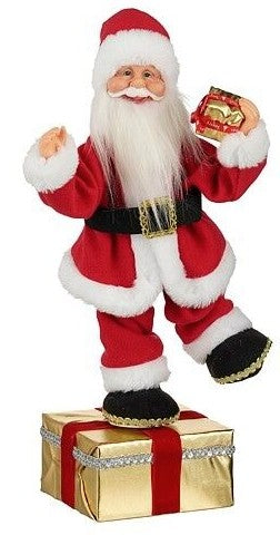 SANTA PRESENT RED WITH MUSIC BATTERY | EDEL1199187