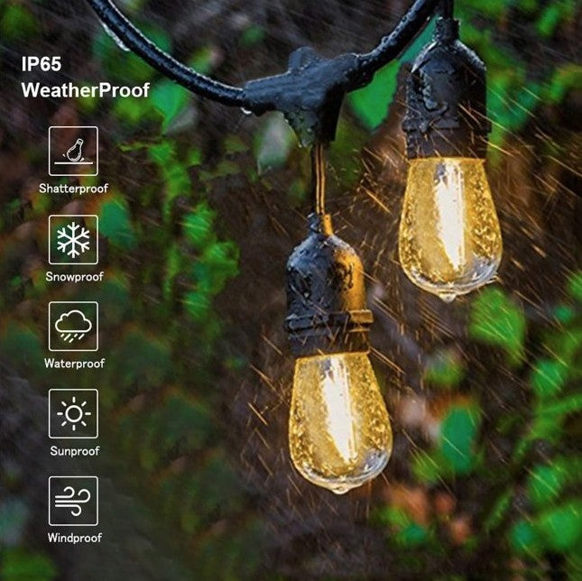 15M FESTOON C/W 20 LAMPHOLDERS + POWER LEAD ES | FES15M