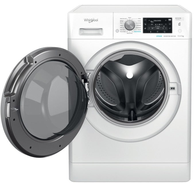 WHIRLPOOL FREESTANDING 11KG WASHER DRYER WHITE | FFWDD1174489BSVUK