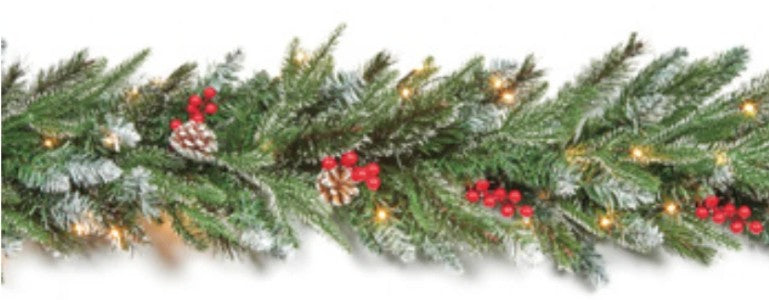 1.8M PRELIT NEW JERSEY GARLAND 50 WW LED | FTG237148DW