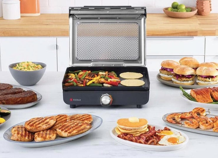 NINJA SIZZLELOW SMOKE INDOOR GRILL AND FLAT PLATE | GR101UK