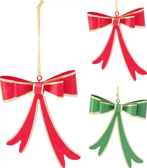 BOW HANGING DECO 9CM 2ASS | GR9124060