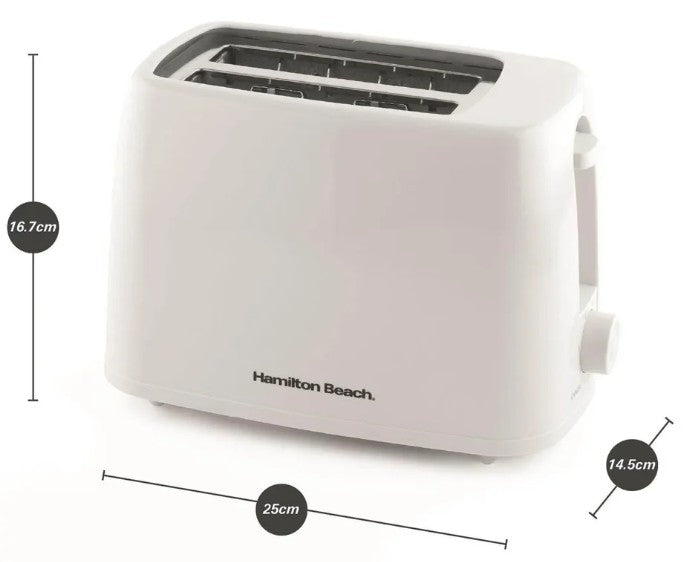 HAMILTON BEACH ESSENTIAL 2 SLICE TOASTER WH | HB1116W