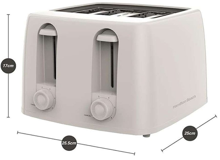 HAMILTON BEACH ESSENTIAL 4 SLICE TOASTER WH | HB4T5032W