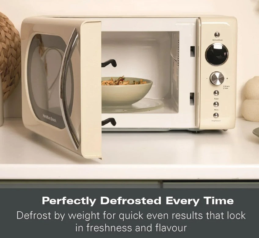 HAMILTON BEACH 20L RETRO MICROWAVE CREAM | HB70H20C