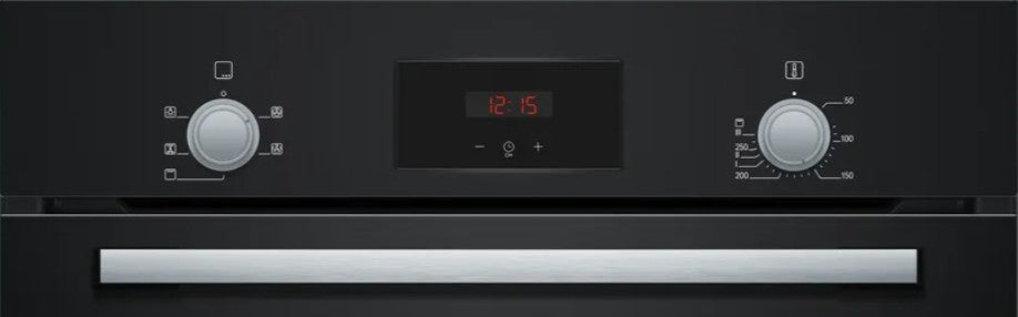 BOSCH BUILT IN SINGLE OVEN BLACK | HHF113BAOB