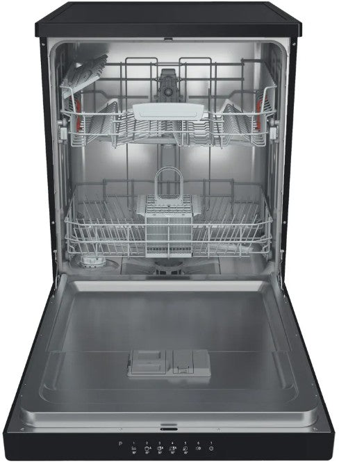 HOTPOINT 14 PLACE FREESTANDING DISHWASHER BLACK | HP2FFC14BN6BUK
