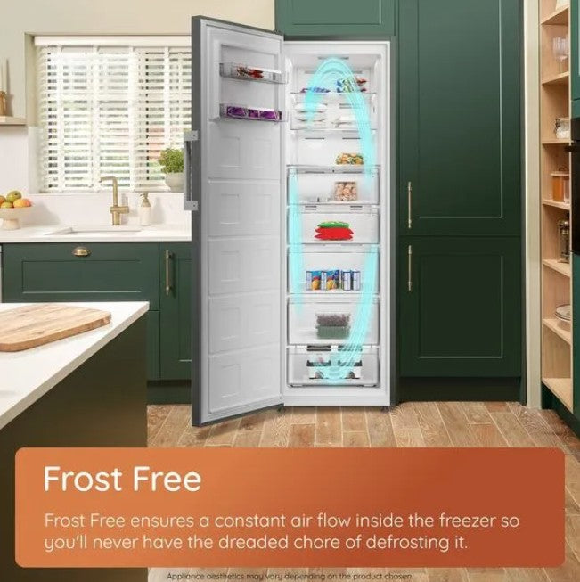 HOTPOINT 60CM TALL FREESTANDING FREEZER INOX | HPMFF6312XBR4UK