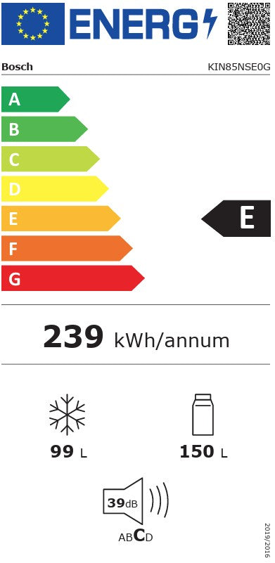 BOSCH INTEGRATED NO FROST FRIDGE FREEZER | KIN85NSEOG