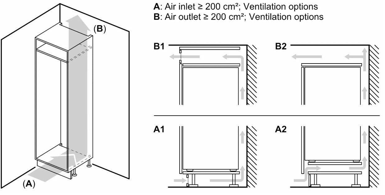 BOSCH INTEGRATED 60:40 NO FROST FRIDGE FREEZER | KIN86NSEOG