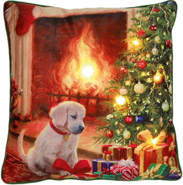45 X 45CM B-O LIT CHRISTMAS PUPPY | LB242205