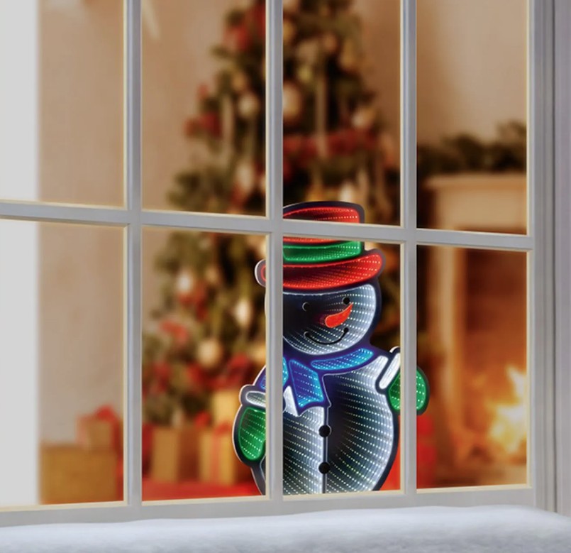 #60CM STANDINGSNOWMAN INFINITY MIRROR | LV243385