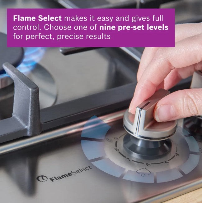 BOSCH SERIES 6 5 BURNER GAS HOB ST-STEEL | PCQ7A5I90