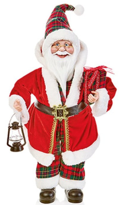 50CM SANTA WITH PLAID HAT | PL255525