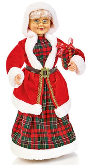 50CM MRS CLAUS WITH PLAID DRESS | PL255526