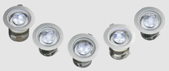 ROBUS GROUNDLIGHT 5 SET WHITE IP68 3LED | R3LED5S01