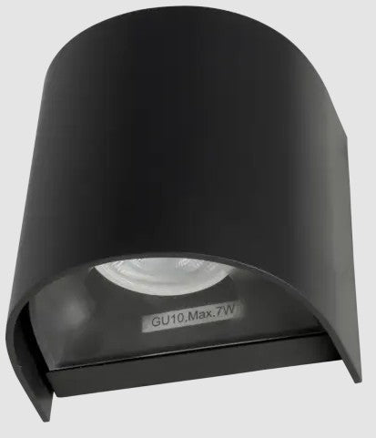 ARCERA GU10 WALL LIGHT IP65 SINGLE BLACK | RAC1GU04