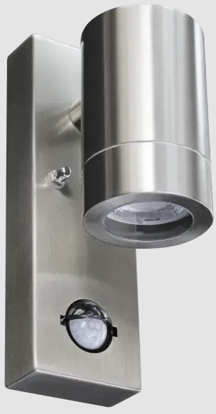 CANEFINCH MONO GU10 WALL LIGHT IP54 PIR SINGLE | RCF1GUSSP13