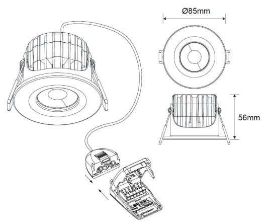 ULTIMUM EXPRESS 5/7 DUAL WATTAGE IP65 FIRE RATED D | RULX01