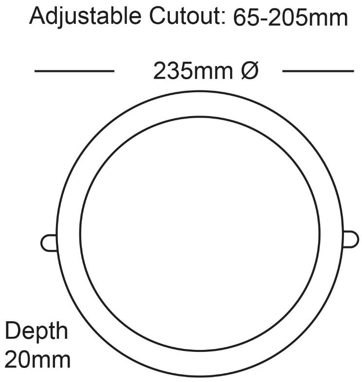 LED ADJUSTABLE CCT/WATTAGE D LIGHT | SADCOCCT