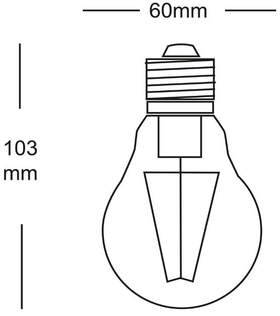FULL CLEAR LED FILAMENT 7W DIMM B22 | SCFDGLSB22