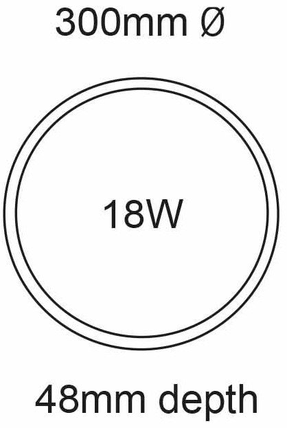 SLIM 18W IP54 LED DIMMABLE CCT | SLIM18WCCTDIM