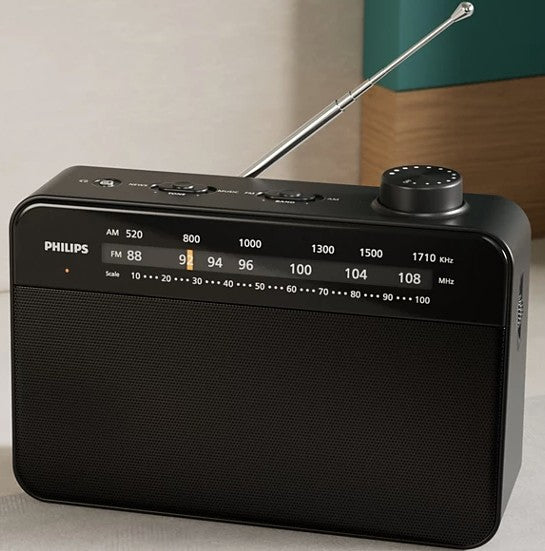 PHILIPS PORTABLE RADIO FM-MW MAINS OR BATTERY BLK | TAR2509-10