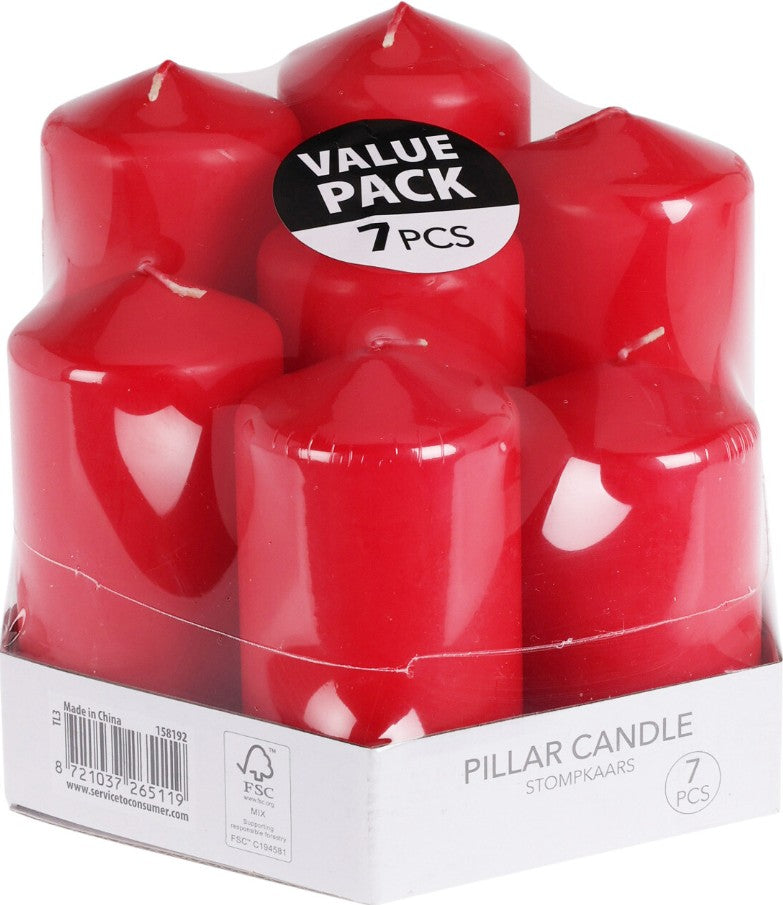 CANDLE PILLAR SET RED | TL3100010