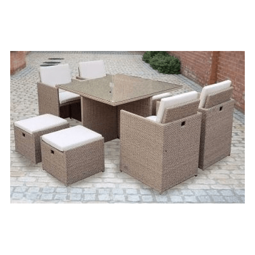 Capri 4 seater rattan cube deals set