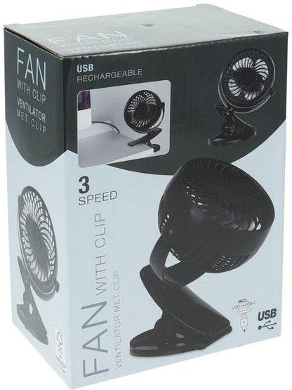 FAN WITH CLIP ABS 175X130X97MM | 109100320