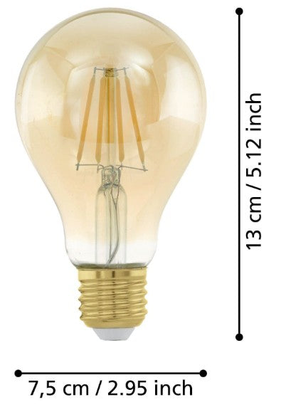 BULB-E27-LED A75 4W AMBER 2200K | 110051